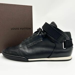 1円 【美品】 LOUIS VUITTON ルイヴィトン 【王者の風格】 メンズ ハイカット ベルクロ スニーカー シューズ 靴 LV ロゴ ブラック 黒 25位