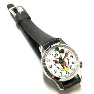 【レトロ希少】70年代 ブラッドレイ BRADLEY ディズニー ミッキーマウス 首振り 手巻き 機械式腕時計 キャラクターウォッチ