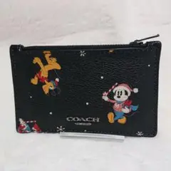 【美品】COACH コーチ コインケース パスケース レザー ブラック