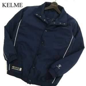 KELME ケルメ 秋冬 中綿キルティング★ ロゴプリント ウォームアップ ジャケット Sz.XS　メンズ ネイビー バスケットボール　C3T09486_A#N