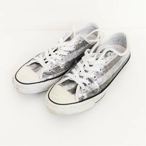 CONVERSE　コンバース　ALL　STAR　GLITTER　オールスター　グリッター　silver　シルバー　サイズ25cm