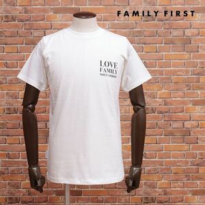 1円/23春夏/FAMILY FIRST MILANO/Mサイズ/Italy製Tシャツ TS2352 ジャージー快適 バックプリント ストリート 半袖 新品/白/ホワイト/ic125/