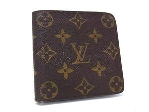 1円 LOUIS VUITTON ルイヴィトン M61665 モノグラム ポルトビエ カルトクレディモネ 二つ折り 財布 ウォレット ブラウン系 FK2289