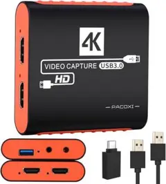 最終価格✨キャプチャーボード4K HDMI パススルー機能　1080