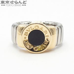 101754325 ブルガリ BVLGARI トゥボガス イエローゴールド K18YG SS オニキス 15.5号相当 リング・指輪 レディース 仕上済