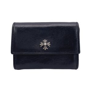 【中古】 CHROME HEARTS クロムハーツ タイニーウォレットCHプラス ヘビーレザー 財布 メンズ レディース 24010820 AO