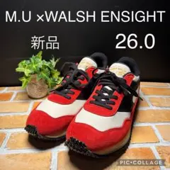 未使用　M.U×WALSH ENSIGN 　スニーカー　コラボ　２６　英国製