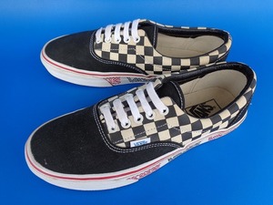 11171■VANS AUTHENTIC ERA バンズ オーセンティック エラ サイド テープ US 8 26 cm ブロック チェック 黒 白