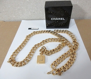 S6335 中古 CHANEL シャネル 香水瓶モチーフ チェーン ゴールド