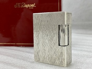 【1円スタート】 エステーデュポン S.T.Dupont 【難有品】 ライン1 小型 黄色レフィル ガスライター シルバー