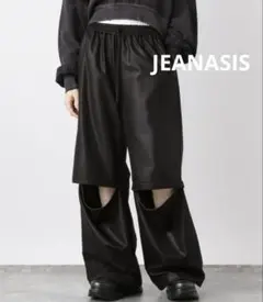 JEANASIS パンツ 2WAYダブルウエストパンツ ブラック