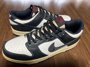 NIKE ナイキ DUNK LOW セールスサンプル　白紺色　ホワイト　ネイビー　630358-141 コレクターアイテム　使用不可　27cm 98年製