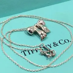 ティファニー　Tiffany　リボン　ネックレス　シルバー　SV刻印　925