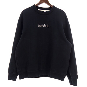 【特別価格】NIKE Just Do It Fleece Crew Sweatshirt スウェット ブラック サイズ メンズL