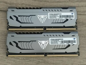 Patriot Viper DDR4 Steel 3200MHz 8GB×2枚 計16GB 【デスクトップ用メモリ】