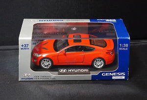 ★HYUNDAI ヒュンダイ GENESIS COUPE ミニカー模型 1/38 赤