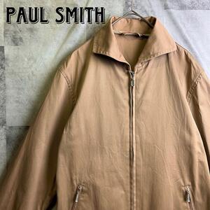 Paul Smith ポールスミス コットン ドリズラージャケット スイングトップ ブルゾン フルジップアップ ベージュ M