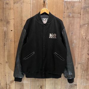 【XL】90s- USA製 レザー ウール スタジャン バーシティ ジャケット Stadium Jacket ヴィンテージ ビンテージ アメリカ製