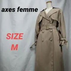 axes femme　アクシーズファム　トレンチコート　バックレースプリーツ　M