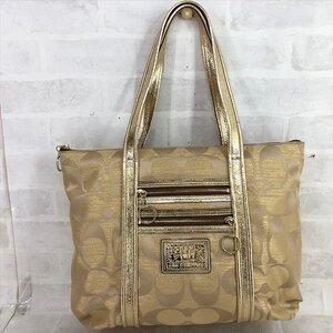 COACH コーチ ポピー シグネチャー ゴールド トートバッグ カバン LH632022110101