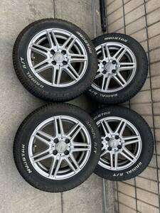 165/65R14 MUDSTAR RADIAL A/T バリ山アルミホイールセット