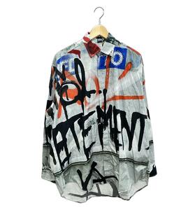 美品 ヴェトモン プリントオーバーサイズ長袖シャツ メンズ SIZE XS VETEMENTS