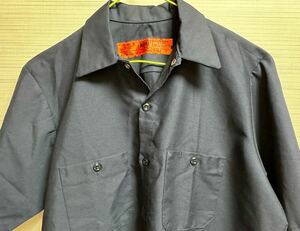 新品未使用品 レッドキャップ RED KAP WORK SHIRT　半袖ワークシャツ ネイビー