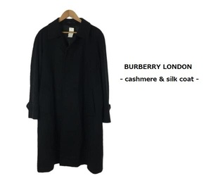 TK 高級カシミヤブレンド BURBERRY LONDON カシミヤ シルク ロングコート バーバリーロンドン 美品