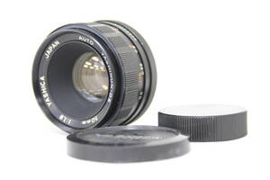 【返品保証】 ヤシカ Yashica Auto Yashinon-DS 50mm F1.9 前後キャップ付き M42マウント レンズ M486