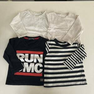 Run-D.M.C.ラン・ディーエムシー&ユニクロボーダー ロンT長袖4枚セット長袖Tシャツ トップス