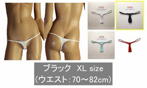 Q-76.匿名配送　極小Tバックショーツ　レディース　ブラック　XL