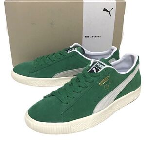 【新品】PUMA CLYDE OG プーマ クライド メンズ クラシック ローカット スニーカー シューズ US10/28㎝ グリーン 白 スエード 未使用 正規