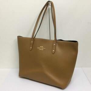 コーチ F72673 TOWN TOTE タウン レザー トートバッグ A4対応 内ファスナーポケット×1 トートバッグ - 茶 / ブラウン