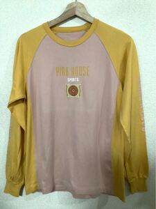 PINK HOUSE SPORTS ピンクハウススポーツ　ラグランTシャツ　長袖カットソー　ロングTシャツ　レトロ　昭和　古着