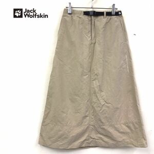 1N1873-W◆Jack Wolfskin ジャックウルフスキン スカート 裏地なし シンプル カジュアル レディース◆size:M ライトベージュ ナイロン 他