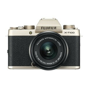 中古 １年保証 美品 FUJIFILM X-T100 レンズキット XC 15-45mm OIS PZ シャンパンゴールド