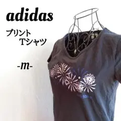 【美品】アディダス　プリントTシャツ　半袖　コットン100％  クルーネック