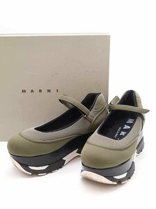 MARNI マルニ 18AW スキューバプラットフォームスニーカー カーキ 37 ITL1LH6V2FH8