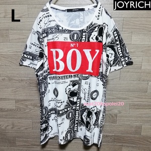 JOYRICH Cuddle Currency ジョイリッチ ドル 紙幣 総柄 レディース ウェア トップス 半袖 Tシャツ L size 美品 クマ お札 カットソー