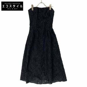 美品/国内正規 DOLCE＆GABBANA ドルチェアンドガッバーナ F6IS5T ジャガード ベアトップ ドレス/ ワンピース 36 ブラック レディース