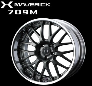 【4本セット在庫有】MAVERICK 709M 20x9J 5H/114.3+35 MAT GUN-METALLIC WEDS ウェッズ マーベリック アルファード ハリアー クラウン 等に