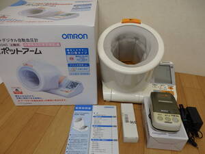 T40-7.1) OMRON / オムロン　デジタル自動血圧計 上腕式 スポットアーム HEM-1040 + プリンター HHX-PRINT ロール紙付き　日焼け有