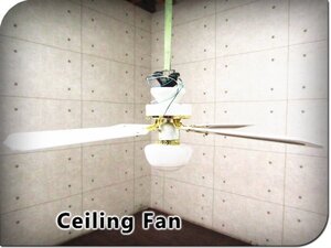 展示品/未使用品/42”CEILING FAN/シーリングファン/WHITE/BRIGHT BRASS,4BLADES,WHITE CANE,AC-342/エレガントスタイル/組立式/khhwn1154m