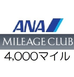 全日空ANA4,000マイル　希望の口座へ加算