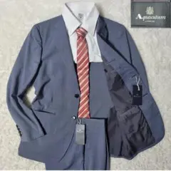 新品未使用タグ付✨現行　Aquascutum　シルク　セットアップ　M　ブルー