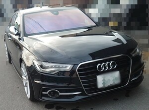 アウディ A6　QUATRO SラインPKG 2.8FSI 4WD　黒革　21インチ ETC ローダウン