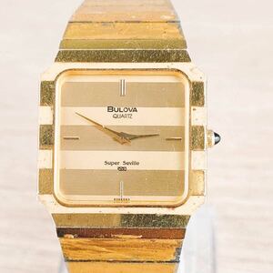 BULOVA ブローバ SUPER SEVILLE スーパーセビル 腕時計 クウォーツ 8394083 ヴィンテージ 2針 金文字盤 アクセサリー アンティーク レトロ