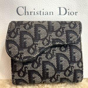 Christian Dior トロッター柄 Wホック コンパクト財布