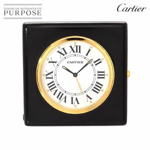 カルティエ Cartier テーブルクロック アラーム トラベルクロック ホワイト クォーツ 置き時計 ウォッチ 90198667