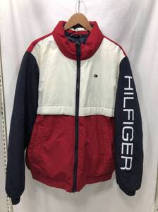 TOMMY HILFIGER 中綿 ジャケット メンズ XL ネイビーxホワイトxレッド トミーヒルフィガー E7